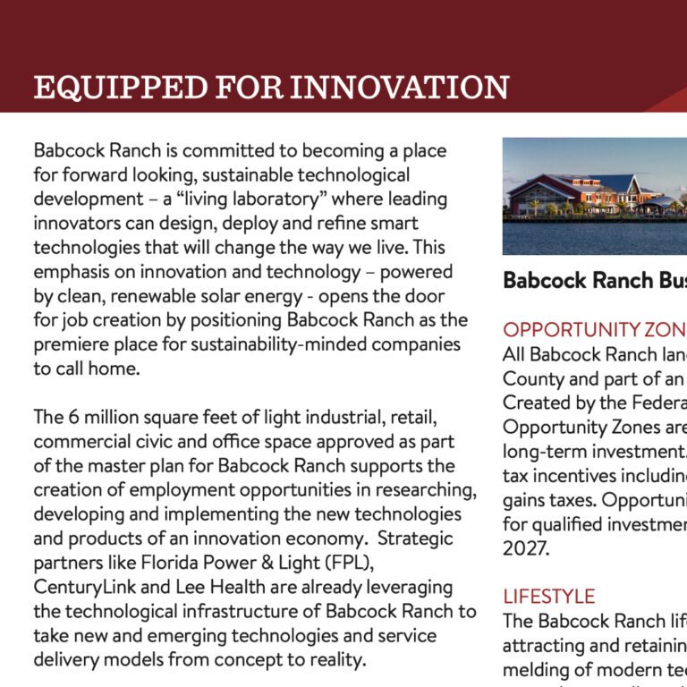 Innovation | Babcock Ranch