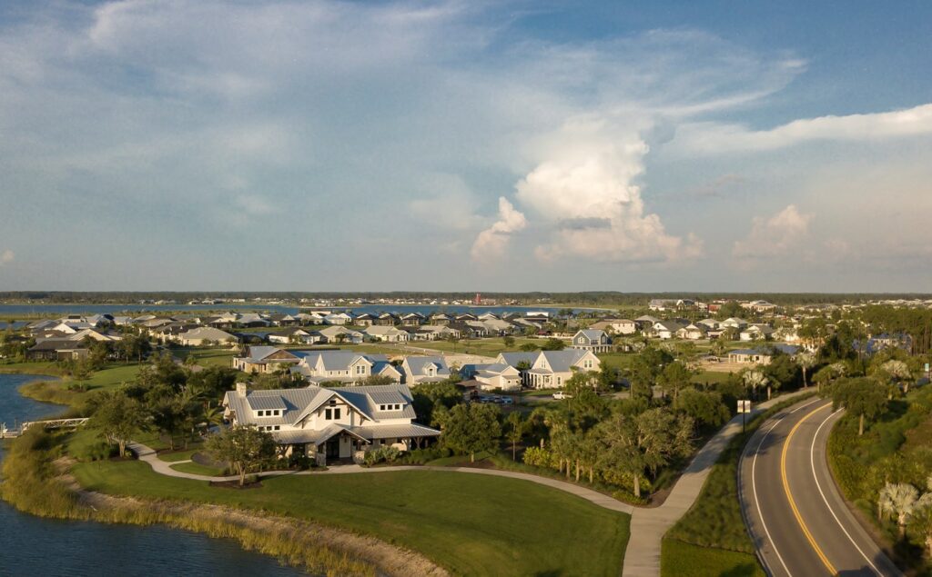 aerial shot of Babcock Ranch