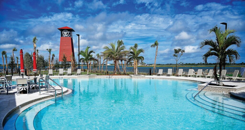 Pool view at The Cypress Lodge