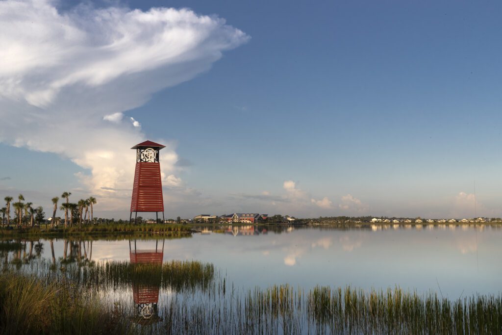 exterior shot of the Babcock Ranch lighthouse