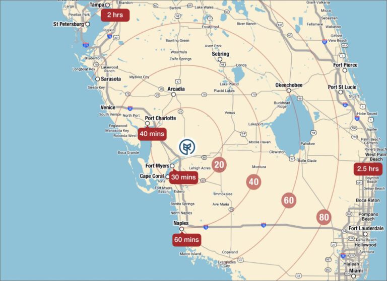 BR For Business Radius Map | Babcock Ranch