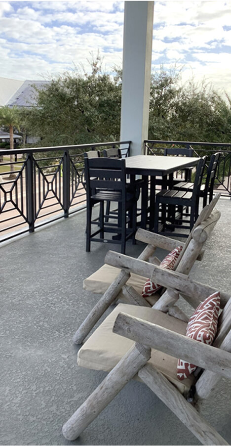 Founder’s Square | Babcock Ranch outdoor patio view from the hatchery in babcock ranch