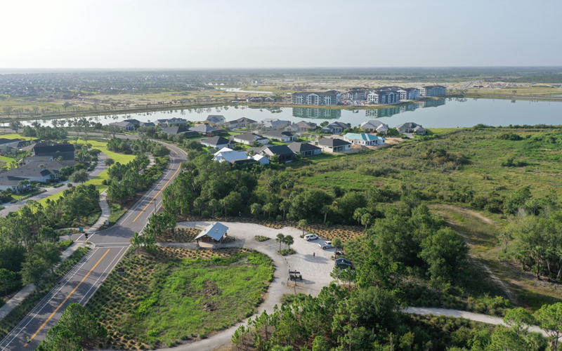 Birds eye view of the Babcock Ranch community