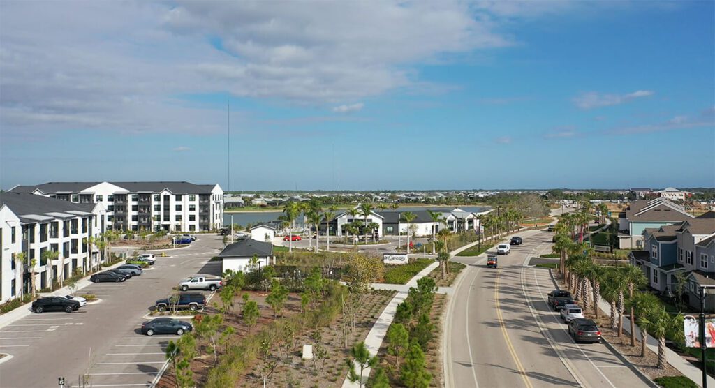 Renting at Babcock Ranch: Your Gateway to the Ultimate Florida Lifestyle | Babcock Ranch Canopy Apartments at Babcock Ranch aerial view