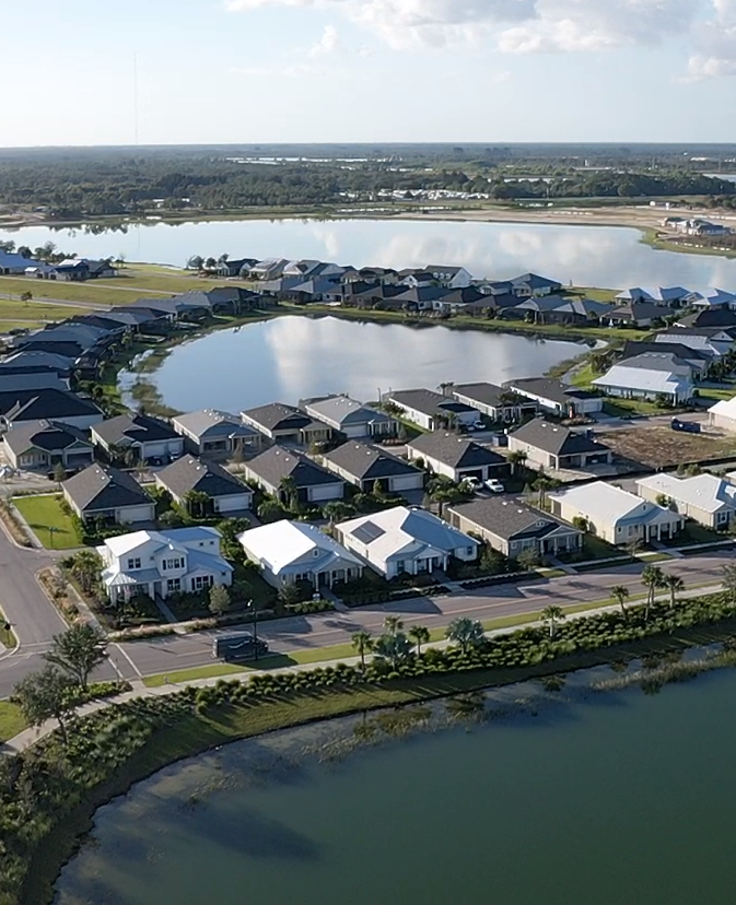 How Babcock Ranch is Leading the Way in Sustainable Living | Babcock Ranch Aerial view of babcock ranch neighborhood energy efficient homes