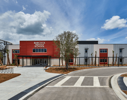 Babcock Ranch community school entrance