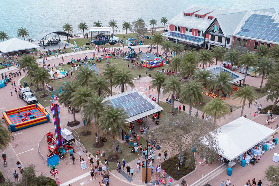 Your Guide to Fall Events at Babcock Ranch | Babcock Ranch Founders day 2024 aerial | Babcock Ranch