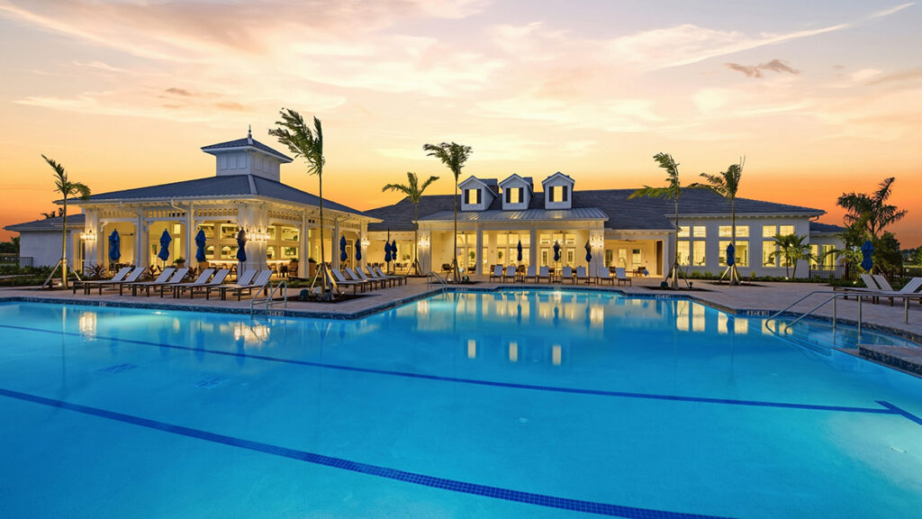 DiVosta TerraWalk Pool Sunset 1200x675 | Babcock Ranch