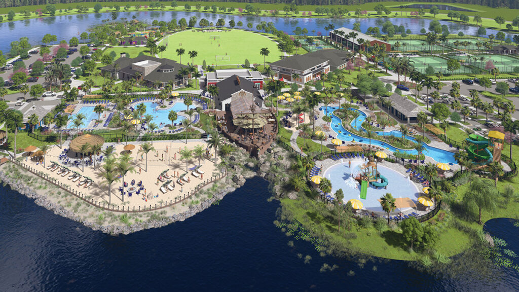 Tuckers Cove Amenity Aerial Rendering 1200x675 | Babcock Ranch